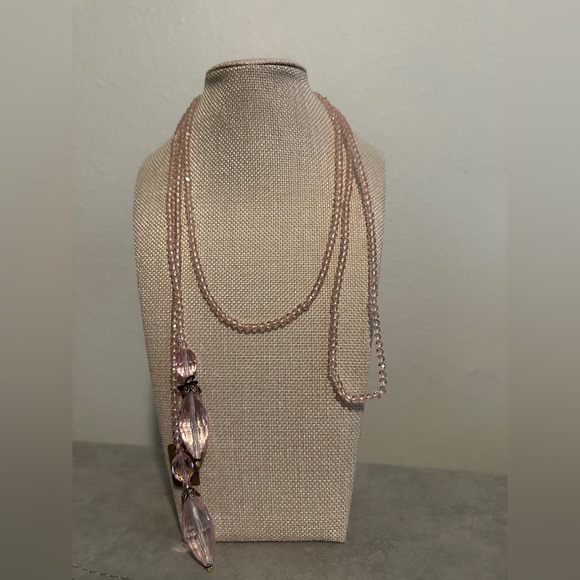 “Lux Be A Lady" Crystal Lariat Necklace - Pink by Heidi Daus - Picture 2 of 9